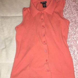 rafaella no sleeve button down shirt !